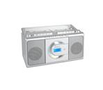 WINTECH CDダブルラジカセ(型番:CDR-W70)