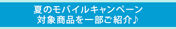 NEC&Lenovo 夏のモバイルキャンペーン対象商品一部